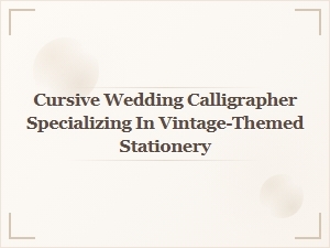 Hire a Vintage-Themed Cursive Wedding Calligrapher
