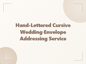 Hand-Lettered Cursive Wedding Envelope Addressing